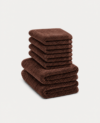 Gästehandtuch Zero-Twist-Baumwolle 30x30 cm (4 Stk.) + 40x60 cm (2 Stk.) | Chestnut Gästehandtuch Zero-Twist-Baumwolle 30x30 cm (4 Stk.) + 40x60 cm (2 Stk.) | Chestnut