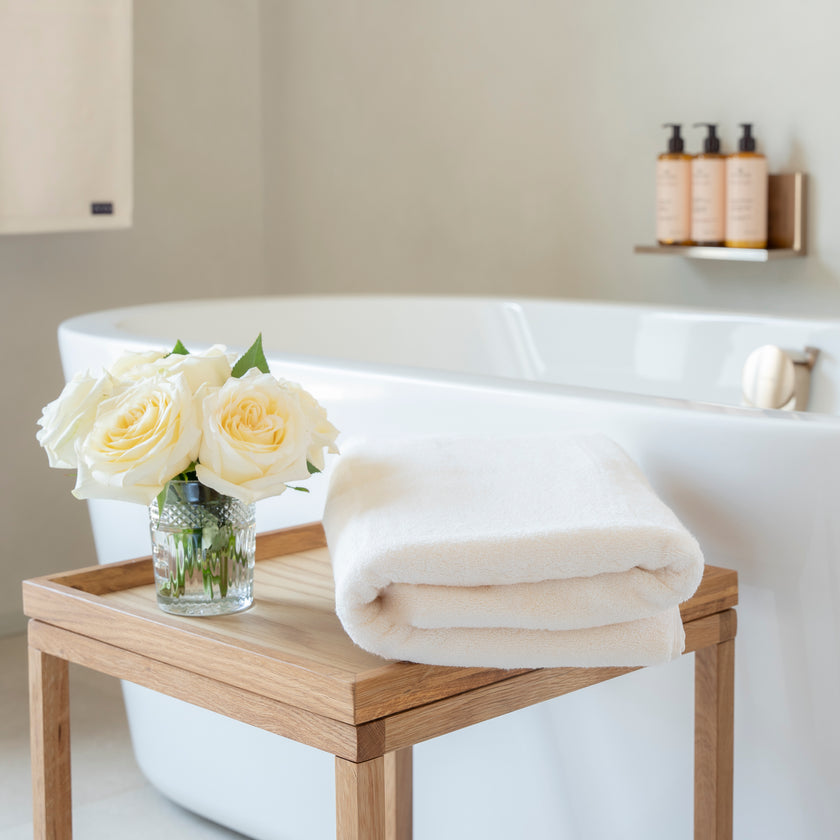 Zero-Twist-Handtuch aus Baumwolle 70x140 cm | Cream