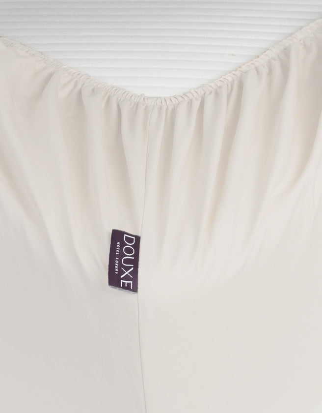 Spannbettlaken ägyptische Baumwolle Perkal 400TC | Chalk White