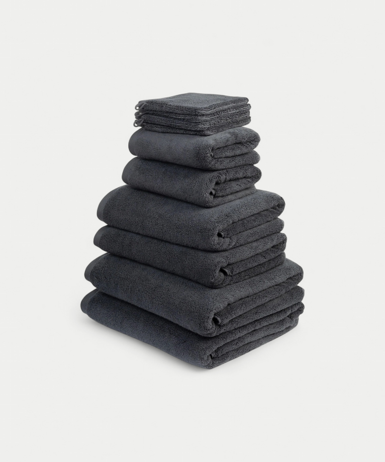 Handtuch-Set Spa Komplett (10-tlg.) | Anthrazit