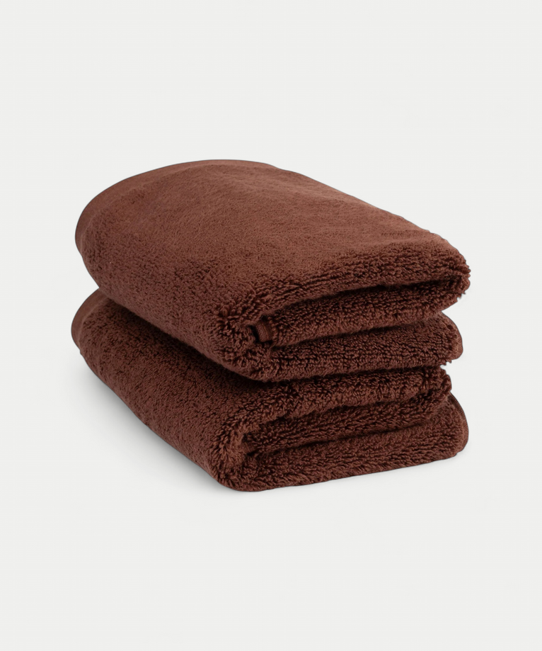 Gästehandtuch Zero-Twist-Baumwolle 40x60 cm (2 Stk.) | Chestnut
