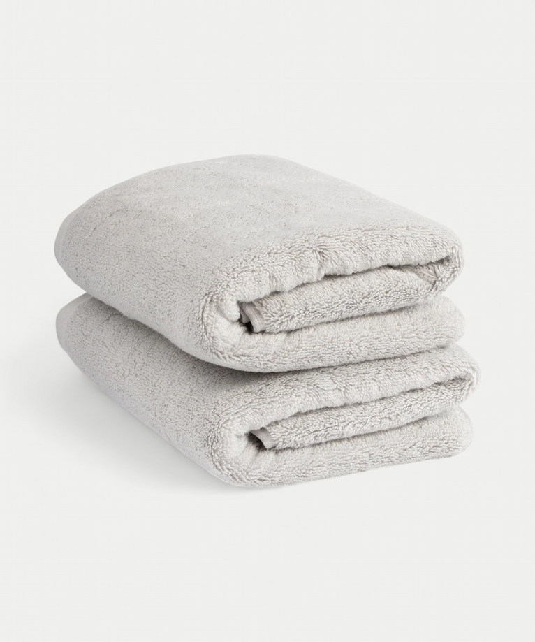 Zero-Twist Baumwollhandtuch 50x100 cm (2 Stk.) | Silbergrau