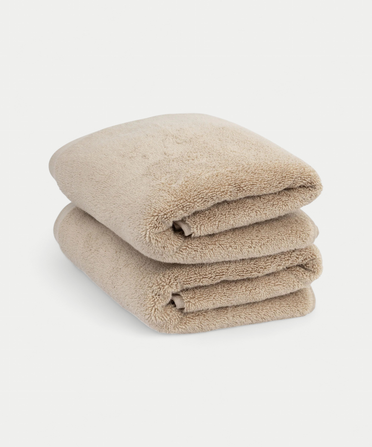 Zero-Twist Baumwoll-Handtuch 50x100 cm (2 Stk.) | Latte