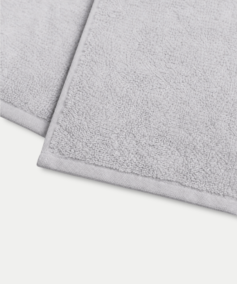 Gästehandtuch Zero-Twist Baumwolle 30x30 cm (4 Stk.) | Silbergrau