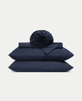 Bettbezug-Set & Spannbettlaken Satin Harbour Blue