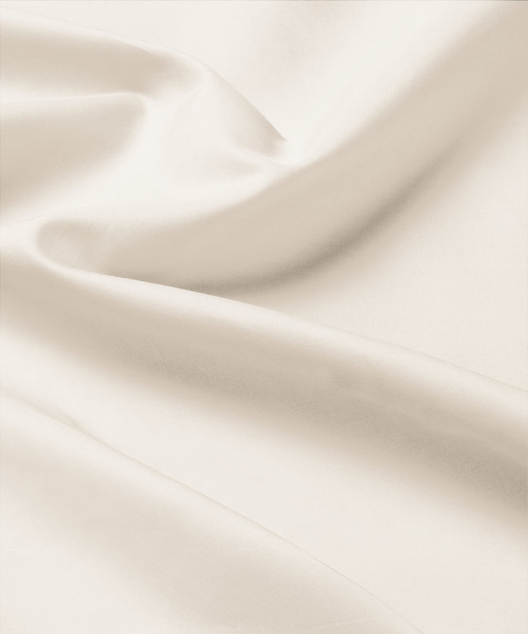 Kinderbettbezug ägyptische Baumwolle Perkal 400TC Chalk White - Petit Hôtel