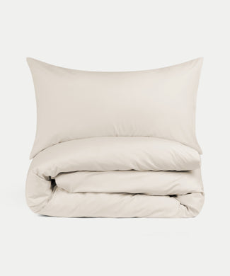 Bettbezug-Set ägyptische Baumwolle Perkal 400TC | Chalk White