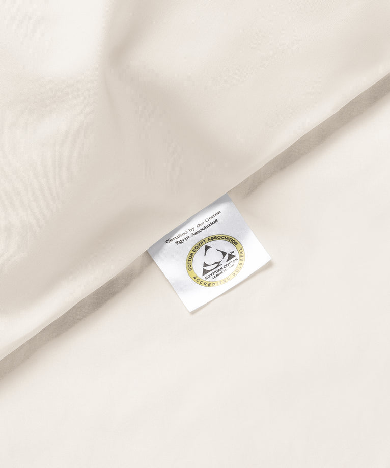 Kinderbettbezug ägyptische Baumwolle Perkal 400TC Chalk White - Petit Hôtel