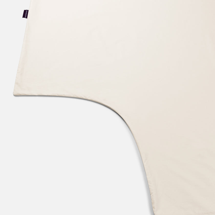 Kinderbettbezug ägyptische Baumwolle Perkal 400TC Chalk White - Petit Hôtel