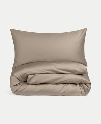 Bettbezug-Set ägyptische Baumwolle Satin 400TC | Champagner
