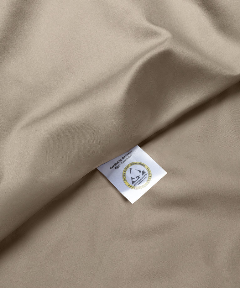 Bettbezug-Set ägyptische Baumwolle Satin 400TC | Champagner