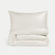 Bettbezug-Set ägyptische Baumwolle Satin 400TC | Cream