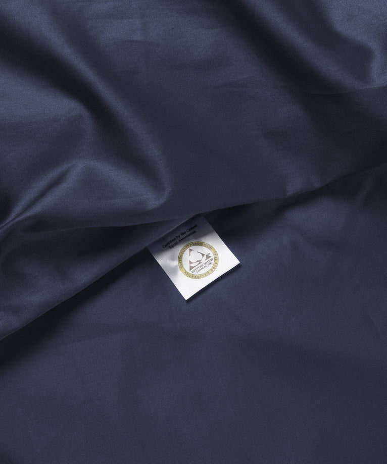 Set von 2 Kissenbezügen ägyptische Baumwolle 400TC Satin | Harbour Blue