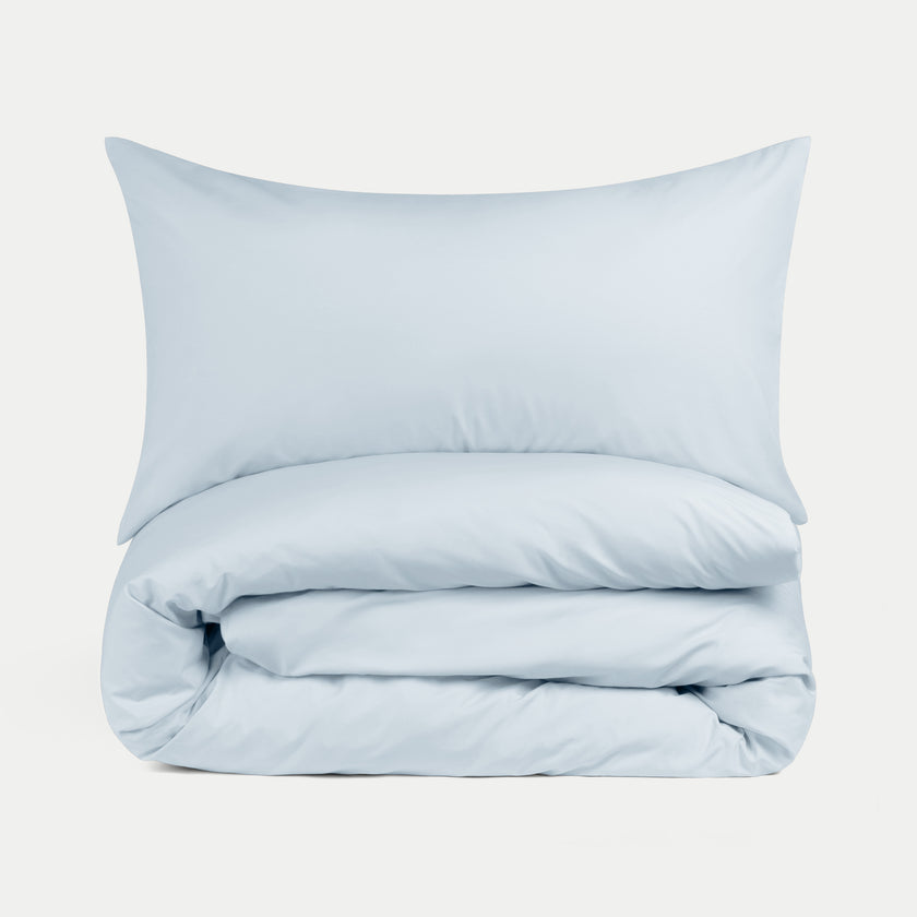 Bettbezug-Set & Spannbettlaken Perkal Pastel Blue