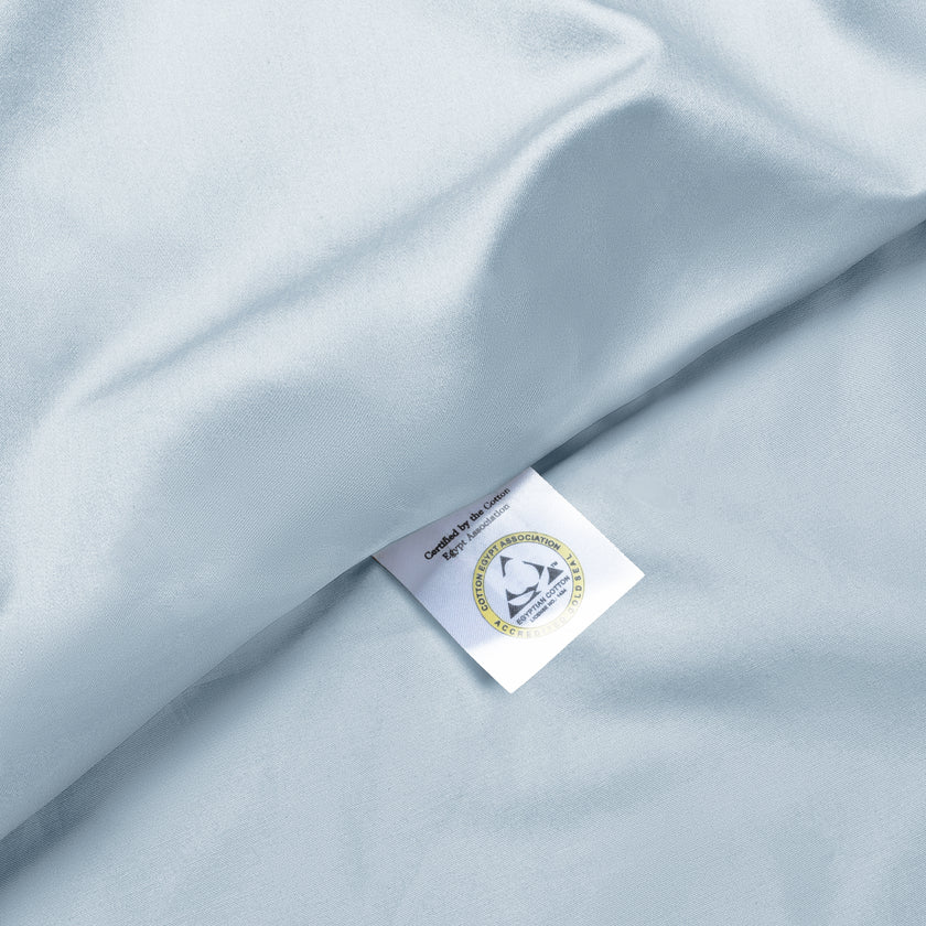 Bettbezug-Set ägyptische Baumwolle Satin 400TC | Pastel Blue