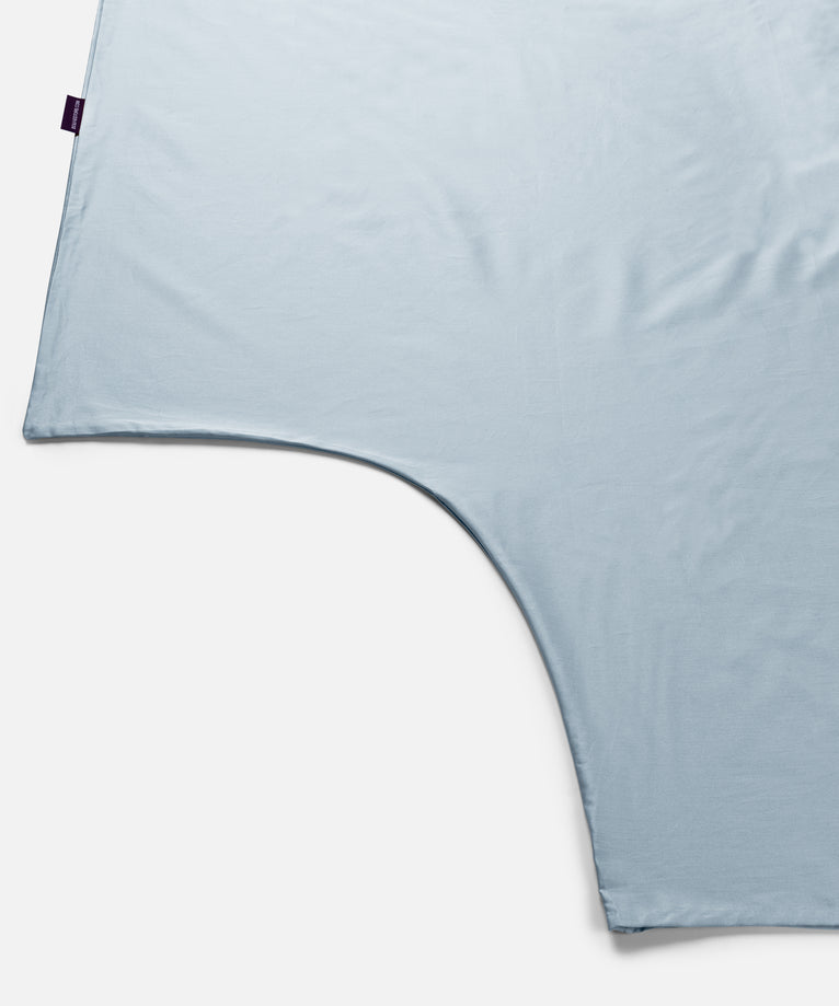 Bettbezug-Set ägyptische Baumwolle Satin 400TC | Pastel Blue