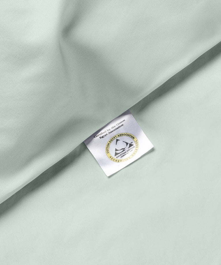 Kinderbettbezug ägyptische Baumwolle Perkal 400TC Pastel Green - Petit Hôtel