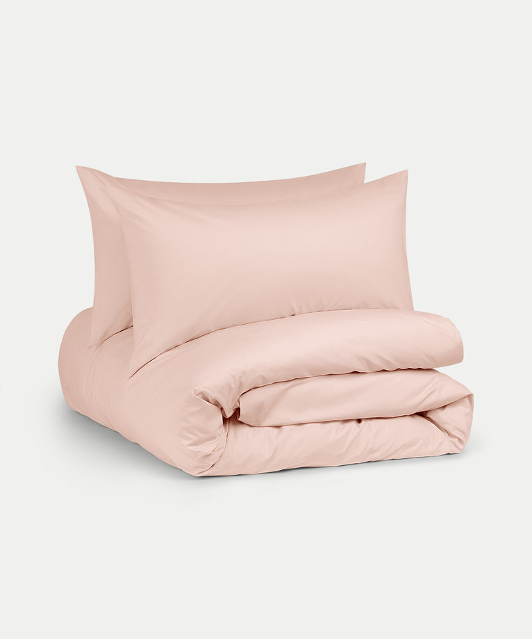 Bettbezug-Set ägyptische Baumwolle Perkal 400TC | Blush Pink