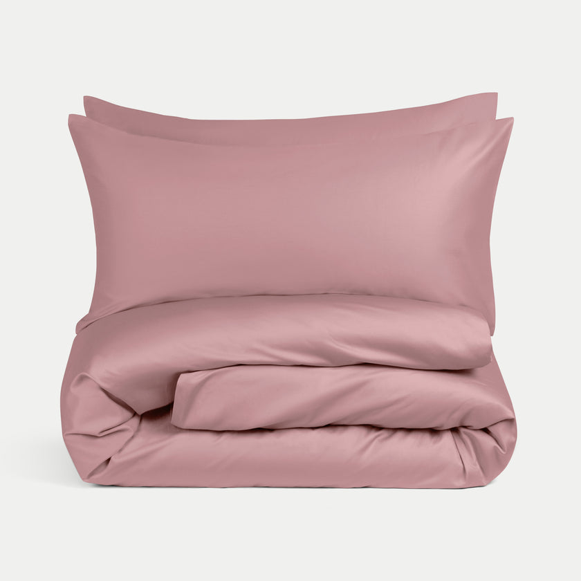 Bettbezug-Set & Spannbettlaken ägyptische Baumwolle Satin | blush pink