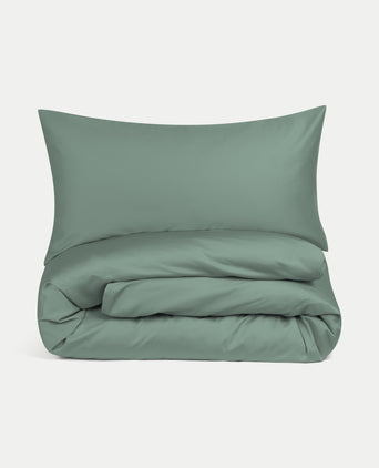 Bettbezug-Set ägyptische Baumwolle Satin 400TC | Sage Green