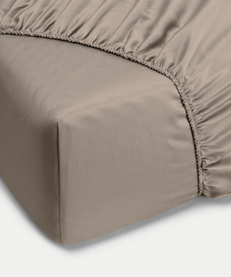 Spannbettlaken ägyptische Baumwolle Satin 400TC | Champagner