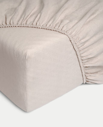 Spannbettlaken 100% gewaschenes Leinen | Oat