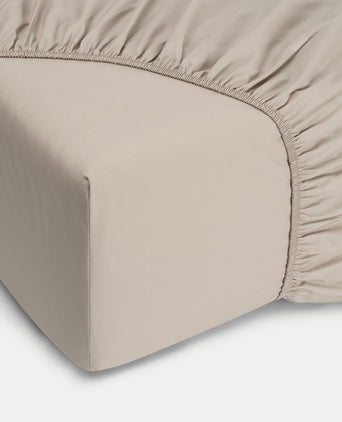 Spannbettlaken ägyptische Baumwolle Perkal 400TC | Latte