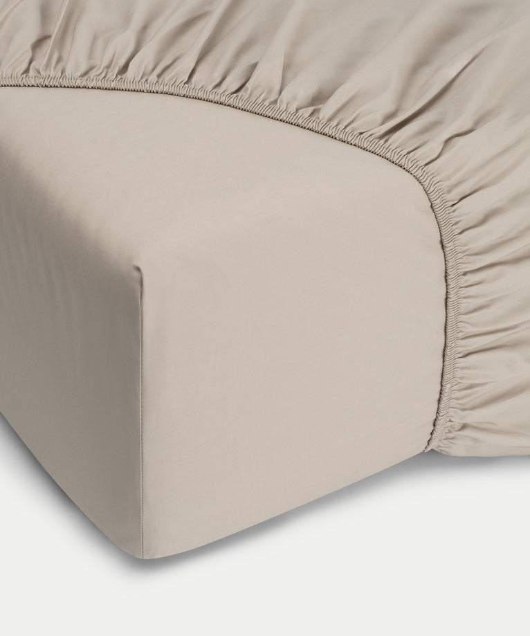 Spannbettlaken ägyptische Baumwolle Perkal 400TC | Latte
