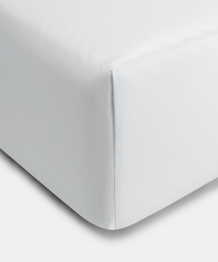 Spannbettlaken ägyptische Baumwolle Satin 400TC | Silbergrau