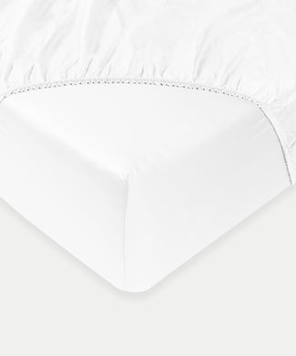 Spannbettlaken ägyptische Baumwolle Satin 400TC | Weiß