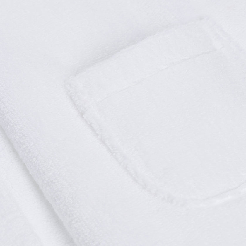 Kinderbademantel Zero-Twist-Baumwolle mit Bestickung | Weiß