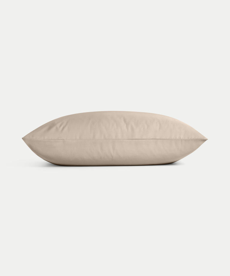 Set von 2 Kissenbezügen ägyptische Baumwolle 400TC Satin | Champagner