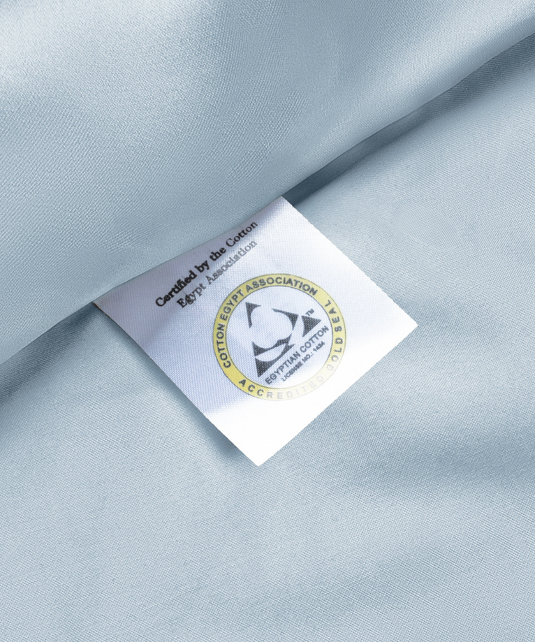 Set von 2 Kissenbezügen ägyptische Baumwolle 400TC Satin | Pastel Blue
