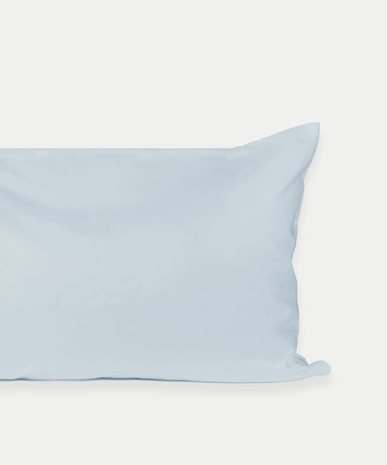 Set von 2 Kissenbezügen ägyptische Baumwolle 400TC Satin | Pastel Blue