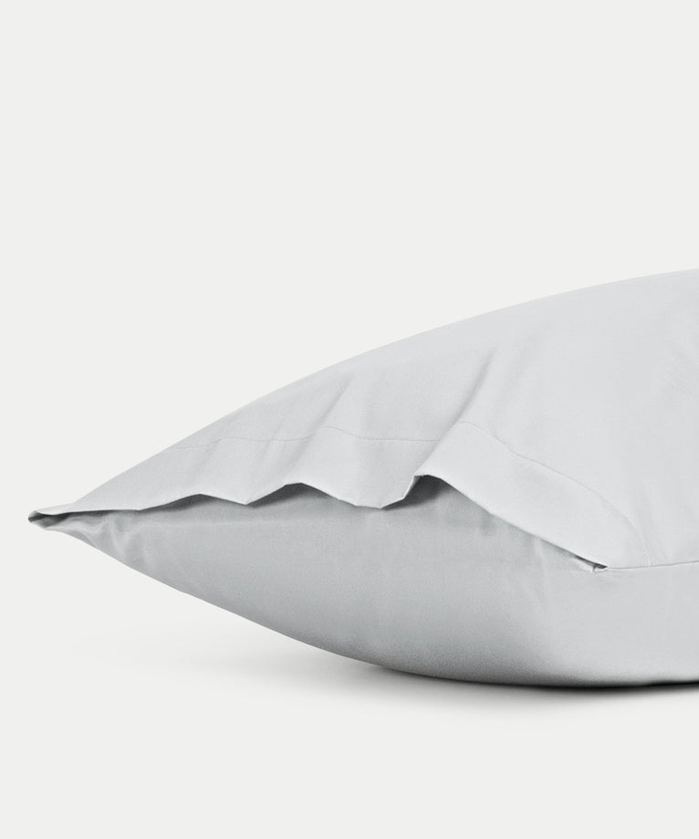 2er-Set Kissenbezüge ägyptische Baumwolle 400TC Satin | Silbergrau