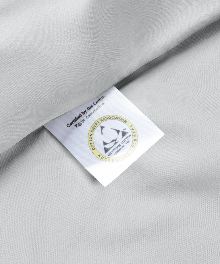 2er-Set Kissenbezüge ägyptische Baumwolle 400TC Satin | Silbergrau