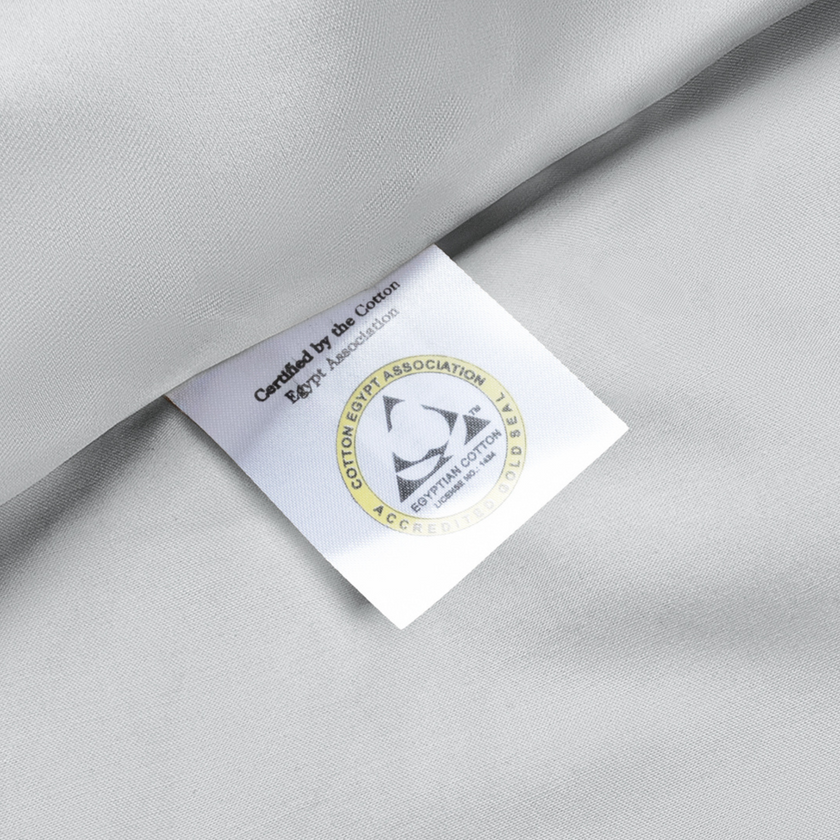 Kissenbezug ägyptische Baumwolle 400TC Satin | Silbergrau