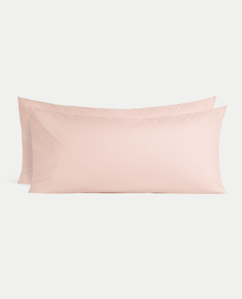 Set von 2 Kissenbezügen ägyptische Baumwolle Perkal 400TC | blush pink