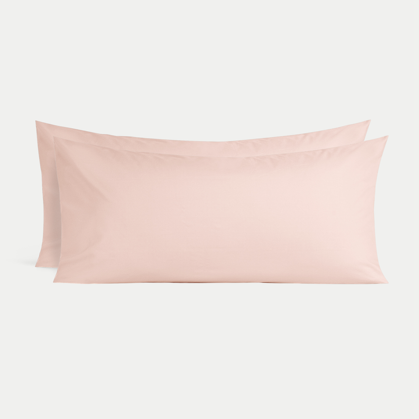 Set von 2 Kissenbezügen ägyptische Baumwolle Perkal 400TC | blush pink