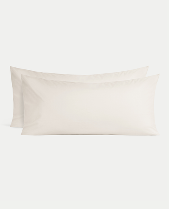 2er-Set Kissenbezüge ägyptische Baumwolle Perkal 400TC | Chalk White