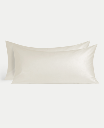 2er-Set Kissenbezüge ägyptische Baumwolle 400TC Satin | Cream