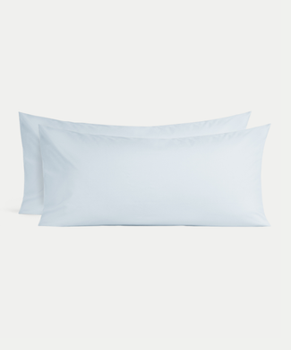 2er-Set Kissenbezüge ägyptische Baumwolle 400TC Perkal | Pastel Blue