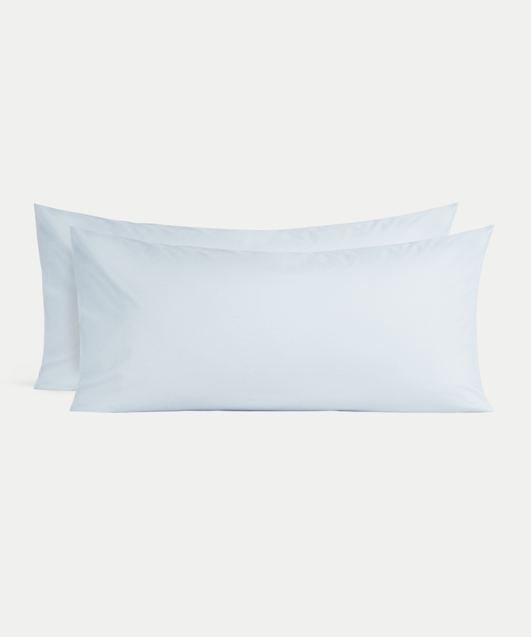 2er-Set Kissenbezüge ägyptische Baumwolle 400TC Perkal | Pastel Blue