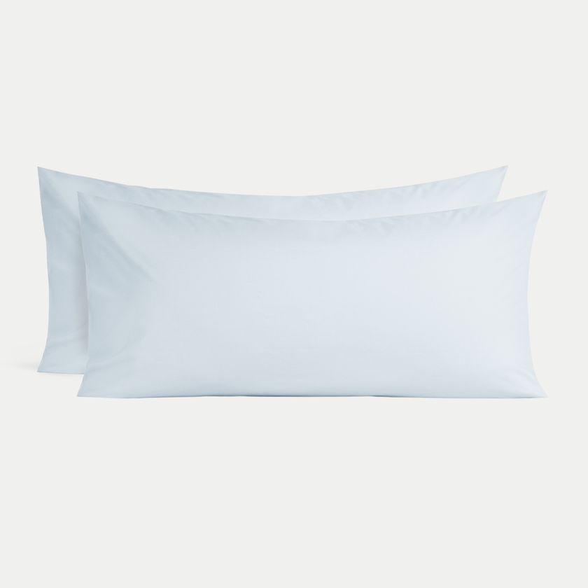 2er-Set Kissenbezüge ägyptische Baumwolle 400TC Perkal | Pastel Blue