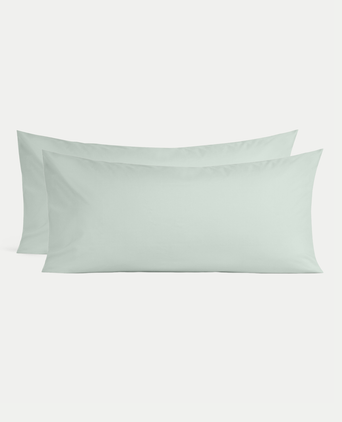 Set aus 2 Kissenbezügen ägyptische Baumwolle 400TC Perkal | Pastel Green