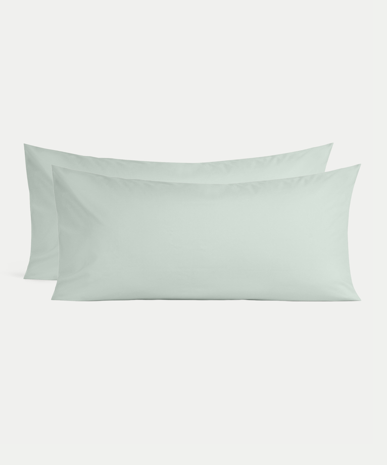 Set aus 2 Kissenbezügen ägyptische Baumwolle 400TC Perkal | Pastel Green