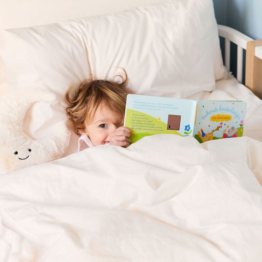 Kinder-Kissenbezug ägyptische Baumwolle 400TC Perkal Chalk White - Petit Hôtel