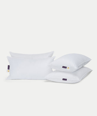 2x Daunen-Kopfkissen 50x90 cm & 2x Body-Kissen Mikrofaser 60x90 cm
