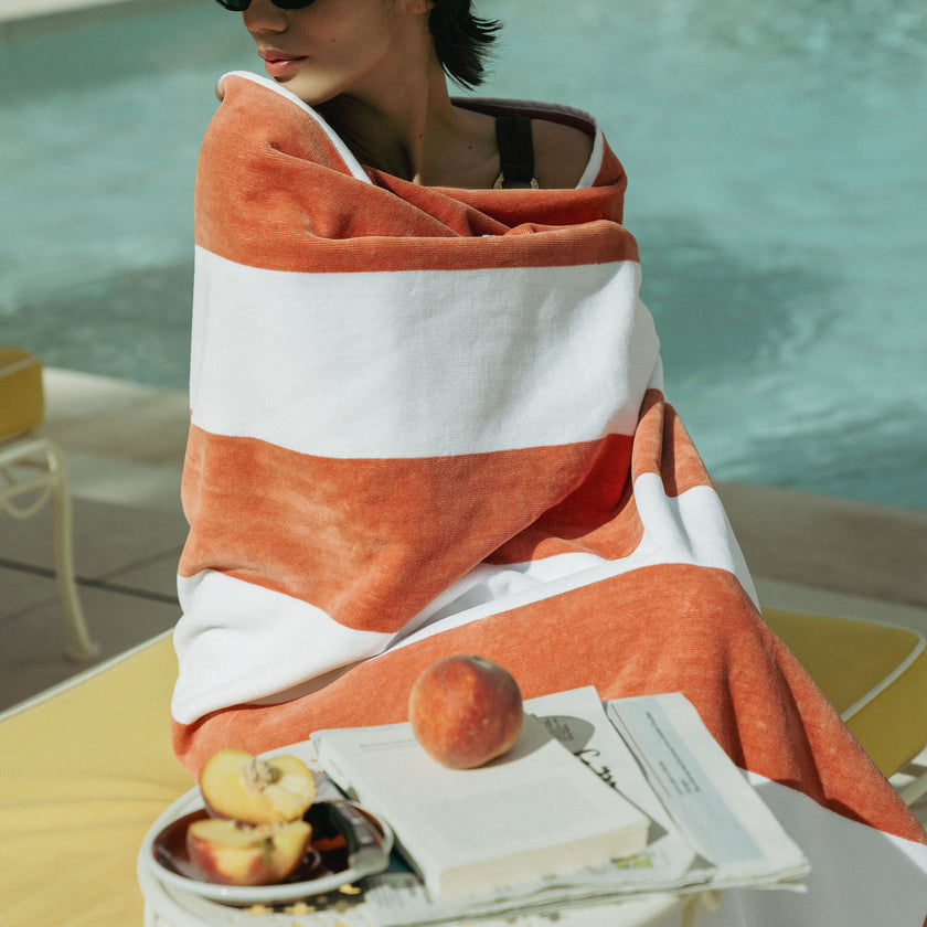 Hotel-Strandtuch Faded Coral 100x180 cm