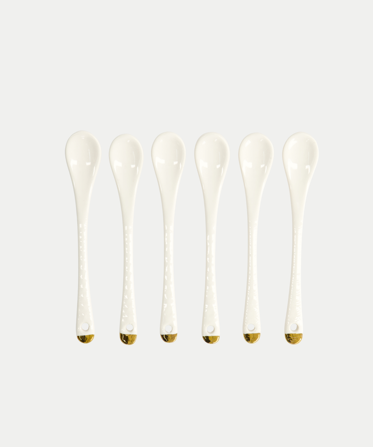 6-teiliges Tokyo Design Teelöffel-Set - Golden Rim
